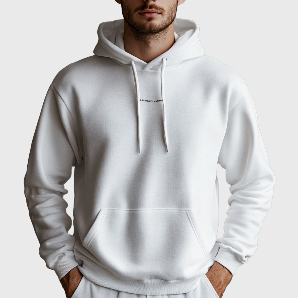 Sweat à capuche brodé noir LCE